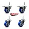 Service Caster 3 Inch Blue Polyurethane Swivel 58 Inch Threaded Stem Caster Set 2 Total Lock Brakes SCC-TSTTL20S314-PPUB-BLUE-58212-2-S2 - alternate 5